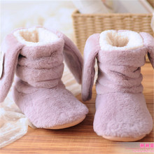 High Quality Winter Cute Ladies Warm Indoor Boots Women Rabbit Ears Warm Boots Home Shoes Cashmere Chinelos Femininos Botas