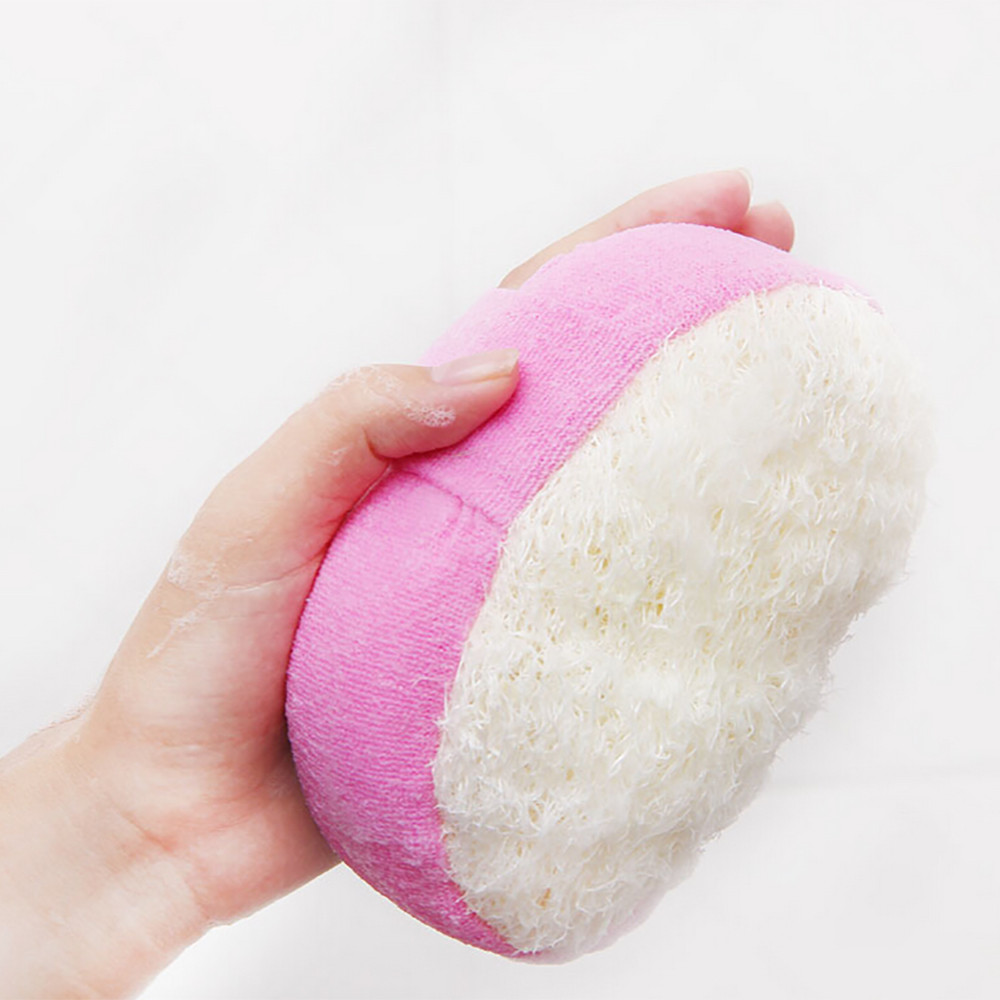 2020 Soft Exfoliating Loofah Natural Body Back Sponge Strap Handle Bath