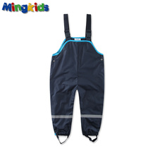 Mingkids boy waterproof overalls cotton padded trousers outdoor pants German quality windproof pants rain 104-128 European size