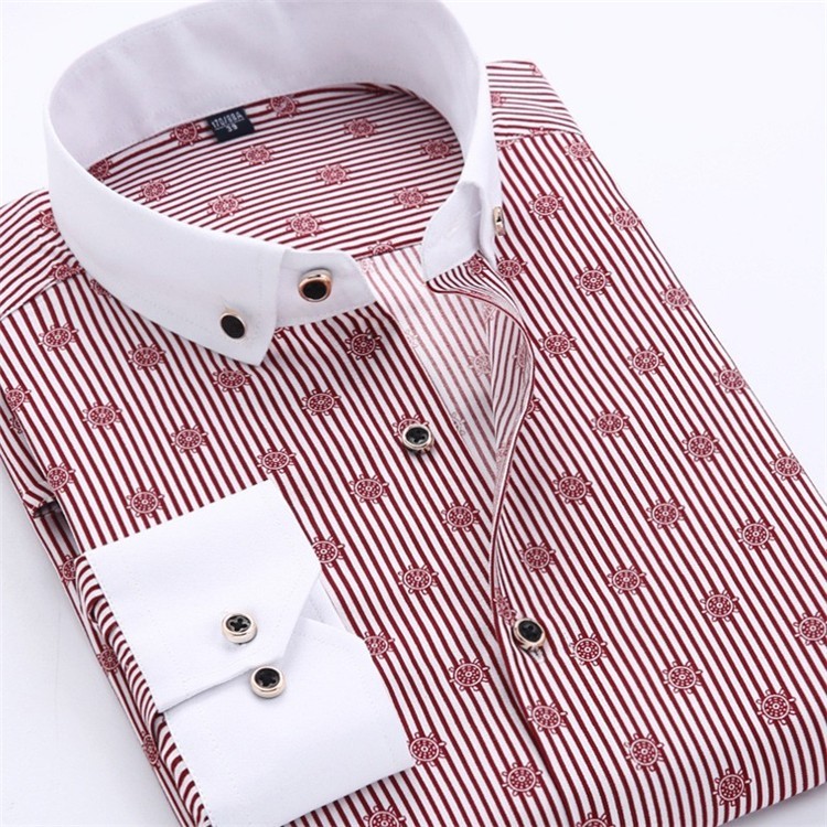 Men Dress Shirt 2016 Spring New arrival Button Down Collar High Quality Long Sleeve Slim Fit Male Business Shirts M-5XL YN02614