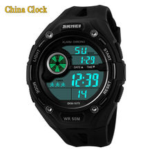 Hombres deportes relojes LED reloj Digital hombre WR 50 M cronómetro noctilucentes Dial correa de PU para hombre militar reloj relogio masculino