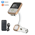 Bluetooth Car Kit Handsfree Wireless Bluetooth Music FM Transmitter USB Charger Adapter Kit For Fiat Audi
