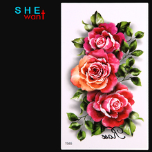 Wholesale women temporary Tattoo stickers blue peony flower camellia sex products flower personality Wholesale