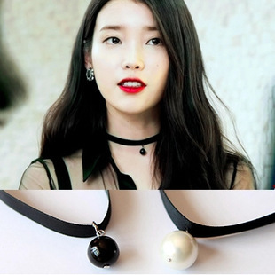 ... M&#39;s Jewellery Box new arrival Korean Drama style Black ribbon Choker Necklace - M-s-Jewellery-Box-new-arrival-Korean-Drama-style-Black-ribbon-Choker-Necklace-