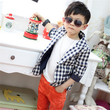 Kids Fashion Suit Jacket Coat Toddlers Boys Plaid Check Dots Blazer Clothing