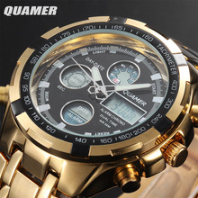 2016 Military Watches Men Luxury Brand Full steel Watch Sports Quartz Multi-function LED Display Wristwatch Relogio Masculino