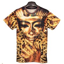 2014 New arrival Fashion women/men 3D Medusa T-shirt print 3d Golden Medusa sexy top tees 2 sides print clothes MDT89