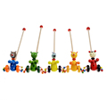 Cartoon Baby Coagent Toddler Child Putting Animals Wooden Puzzle Trolley Toy Baby Gift FCI