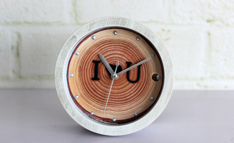 Free Shipping Modern Wooden Tree rings brand I LOV...