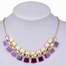 2015 Fashion Jewelry Collar Mujer Collier Femme Enamel Statement Necklace Pendant Vintage Chain Necklace For Women