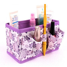2016 New Makeup Cosmetic Storage Box Bag Bright Organiser Foldable Stationary Container, High Quality Women Make up Bag
