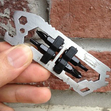 Alta calidad CNC SUS llave multifuncional regla destornillador con 4 cabeza del tornillo exterior herramientas esenciales