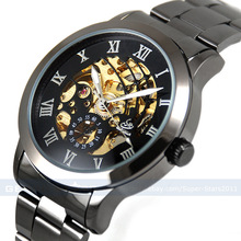 luxury top quality men s skeleton wristwatch military watches Free shipping