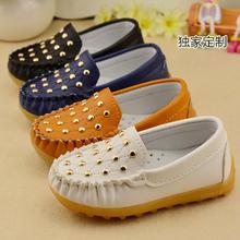 New spring 2016 Peas font b shoes b font Boy Girl Tendon Rivet PU children font