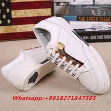 Hot Black /White Fashion Low Top Trainers Lace Up Gladiator Casual Mens Shoes Metallic Flats Superstar Designer Shoes For Men