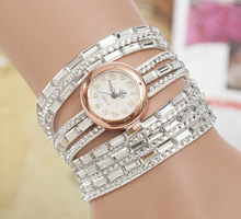 Moda caliente Quality Rhinestone mujeres reloj Bling Bling de lujo reloj de cuarzo 11 colors mujeres reloj pulsera