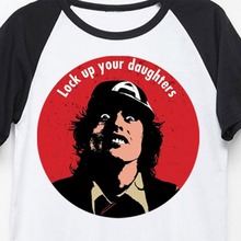 ACDC lock up your daughters here comes the real wild rock n roll band fashion vintage t shirt