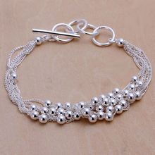 Bracelet sterling-silver-jewelry Bracelet Silver Fashion Jewelry Bracelet light Beads Jewelry Wholesale Free Shipping adja LH101