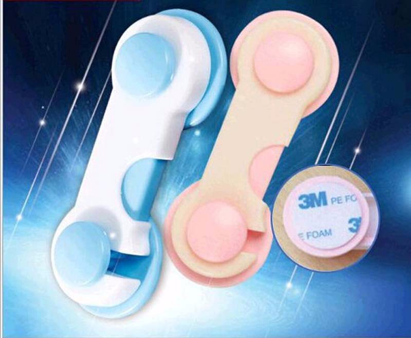 5 Pcs Cabinet Drawer Cupboard Refrigerator Toilet Door Closet Plastic Baby Cupboard Locks LockCare Child Safety Lock