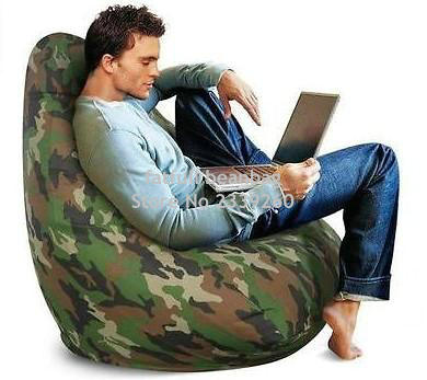 Cover Only No Filler Camouflage Bean Bag Chair Bean Bag Sofa Used