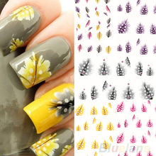 1 Sheet  New fashion creative Feather 3D Nail Art Water Decal Sticker Fashion Tips Decoration 01RI