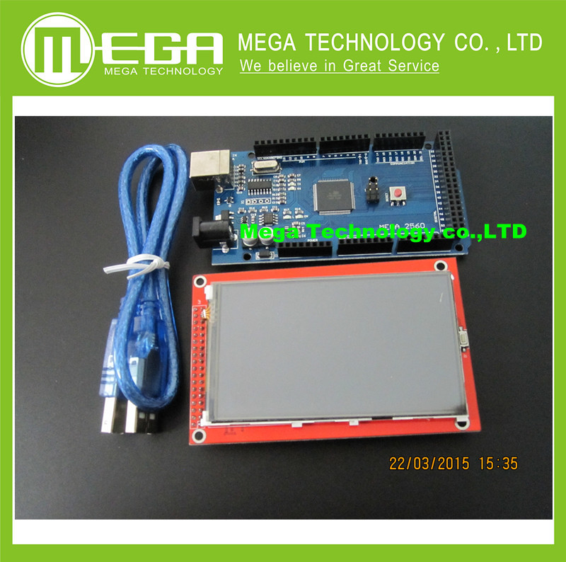 Гаджет  Mega 2560 R3 Development Board + 3.6 inch TFT LCD Touch Screen Display Module Compatible For Arduino Mega2560 R3 + USB Cable None Электронные компоненты и материалы