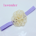 NEW arrival pearl rose Flower FOE Headbands Baby girl DIY crown Hairbands kids Newborn hair accessories