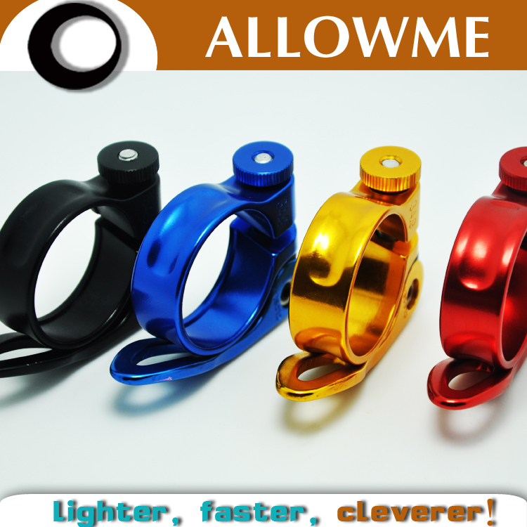 wholesale hollow 6061 aluminum alloy 28.6 30.2 31.8 34.9mm quick release bicycle seatpost clamps