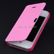 Black White Magnetic Pouch Flip Leather Hard Skin Case Cover Protect iPhone 4 4S Case iphone