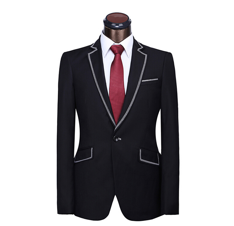(Jacket+Pants) Men Gentlemen Tuxedo Dress Suits 2015 New Designer Fashion Groom Classic Vintage Slim Suits Plus Size XS-4XL L7