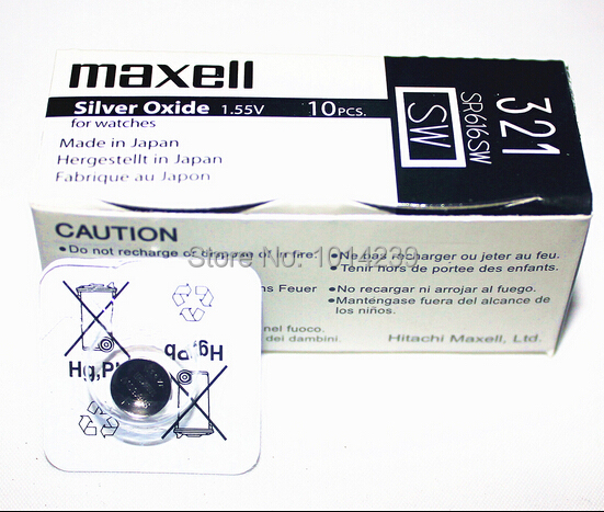 10 . / lot Maxell     321 SR616SW 1.55        