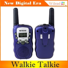 2 Pcs/Set Blue RT-388 Walkie Talkie UHF 462.5625-467.7250MHz 0.5W 22CH For Kid LCD Display Flashlight VOX Portable CB Radio