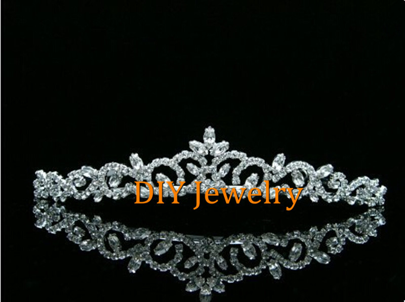 prom Flower flower Crowns Veil Pageant Crystal Headband TR061.jpg  crowns Silver Prom