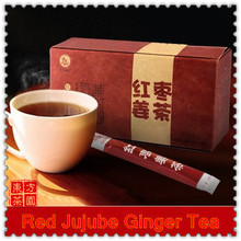 180g=15 Small Bags Green Chinese Coffee High Quality Red Jujube Ginger Tea Instant Ginger Tea Health Friut Tea Free Shipping