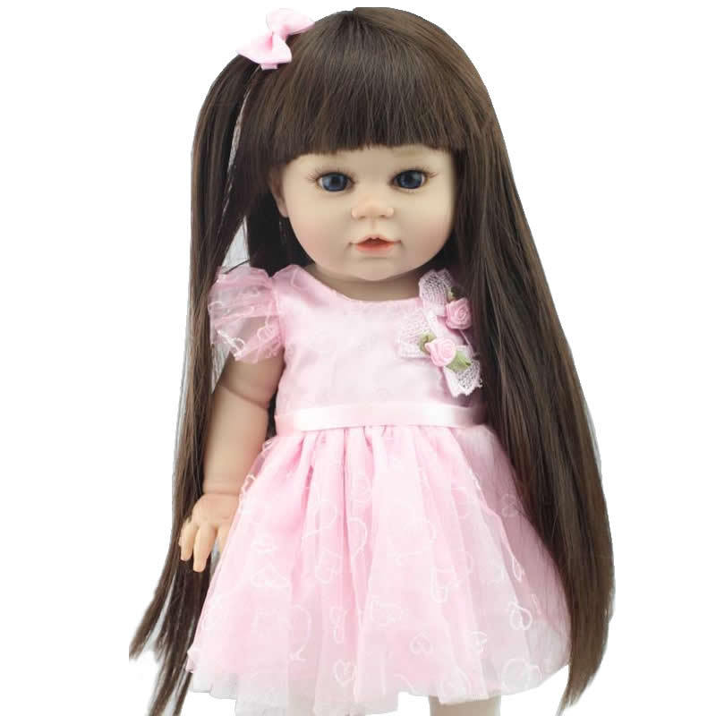 Collectible American Doll 18 Inch American Girl Baby Doll Full Vinyl Baby Toys Fashion Reborn Baby Doll Birthday Gift