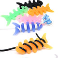 10PCS Anime Cartoon Fish Skeleton Data Cable Winder Charger Wire Cord Organizer Holder for Headphone Earphone