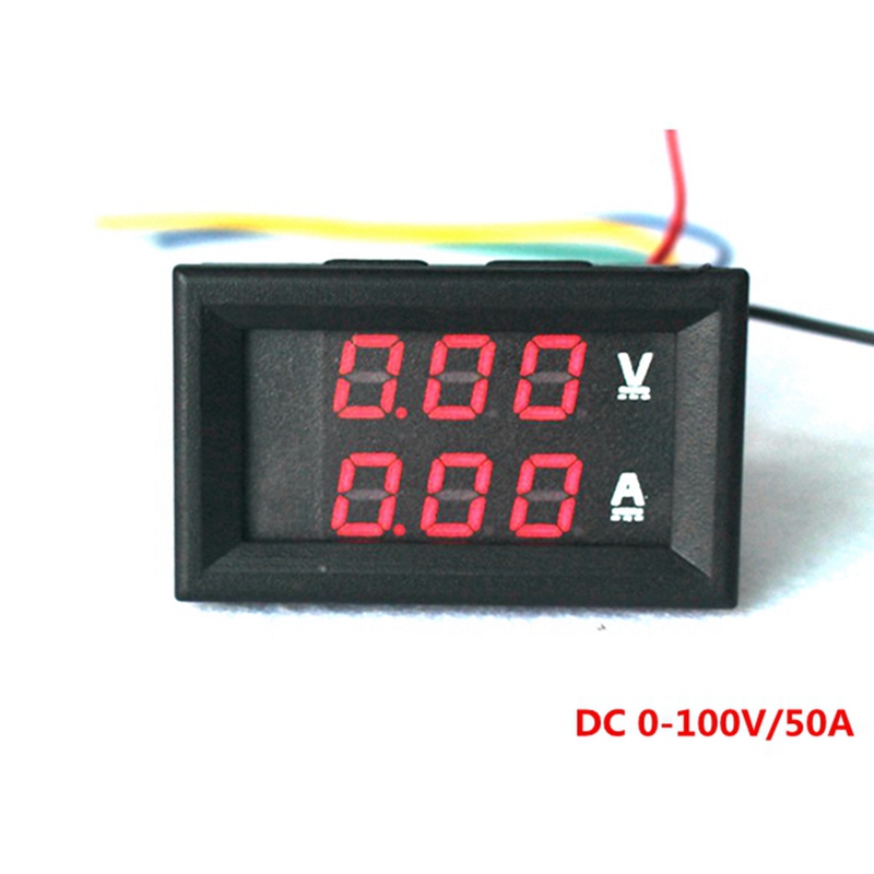Гаджет  Car Motorcycle LED Digital DC voltmeter ammeter DC 0-100V/50A Voltage Meter Current Meter 2 in 1 Panel Meter None Инструменты