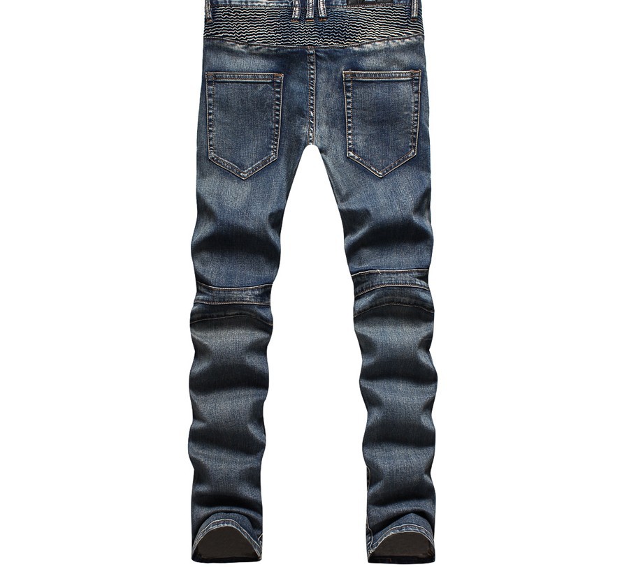 New 2015 mens skinny biker jeans, cotton ribbed denim slim fit jeans men straight leg on aliexpress SIZE 28-36 (7)