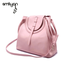 Smilyan casual genuine leather candy color tote hand bag women shoulder bags fashion bolsas femininas high