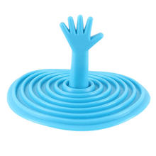 1pc Sink Plug Bathtub Stopper Lovely Hand Shaped Rubber Sink Plug Bathroom Accessories Novelty Kitchen Products Decoration
