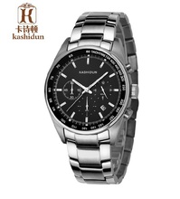 Ksd 2015 calientes de la venta relojes de cuarzo 100 m hombres impermeables de múltiples funciones del reloj de acero inoxidable reloj de hombre
