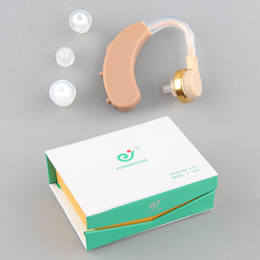 New Clear Listening Hearing Aids Aid Sound Amplifier Behind the Ear Tone Volume Adjustable AXON F-138