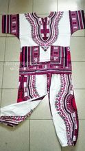 2016 New african 100% cotton Dashiki dresses suit T-shirt and pants for Adult african traditional clothing D10 bazin riche