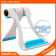 New Blue Portable Stand for Tablets 4 10 inch E readers and Smartphones Durable Aluminum Body