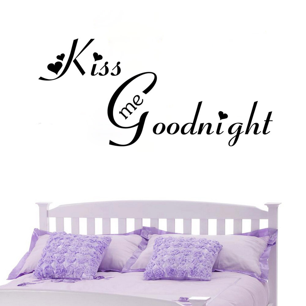 2015 new kiss me good night heart quote bedroom decals 2015 new kiss me good night heart quote bedroom decals