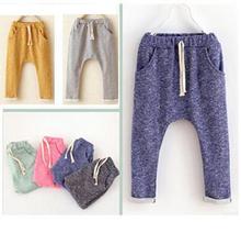 Children’s cotton harem pants baby boys and girls leisure pants kids trousers boys clothes fashion Haren turnup trousers