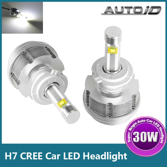 Newest CREE 30W 3000LM H7 LED Headlight Bulbs 12V 24V Car Head Light Bulbs Xenon White