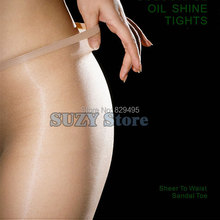 Sexy Free Shipping Women Oil Shiny Glossy Stockings Ultra Thin Pantyhose Tights Seamless Sheer Hosiery Low