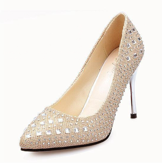 Rhinestone-High-Heels-Shoes-Pointed-Toe-Medium-Heel-Wedding-Shoes ...