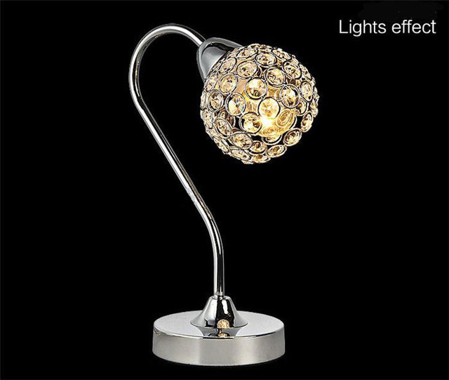 Ac100 240v pantalla de cristal base de cromo decorativo moderno ... Lamparas de cristal modernas